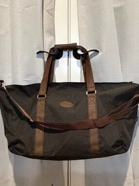 Bella Russo Travel Duffle Bag - Gray/Brown - EUC